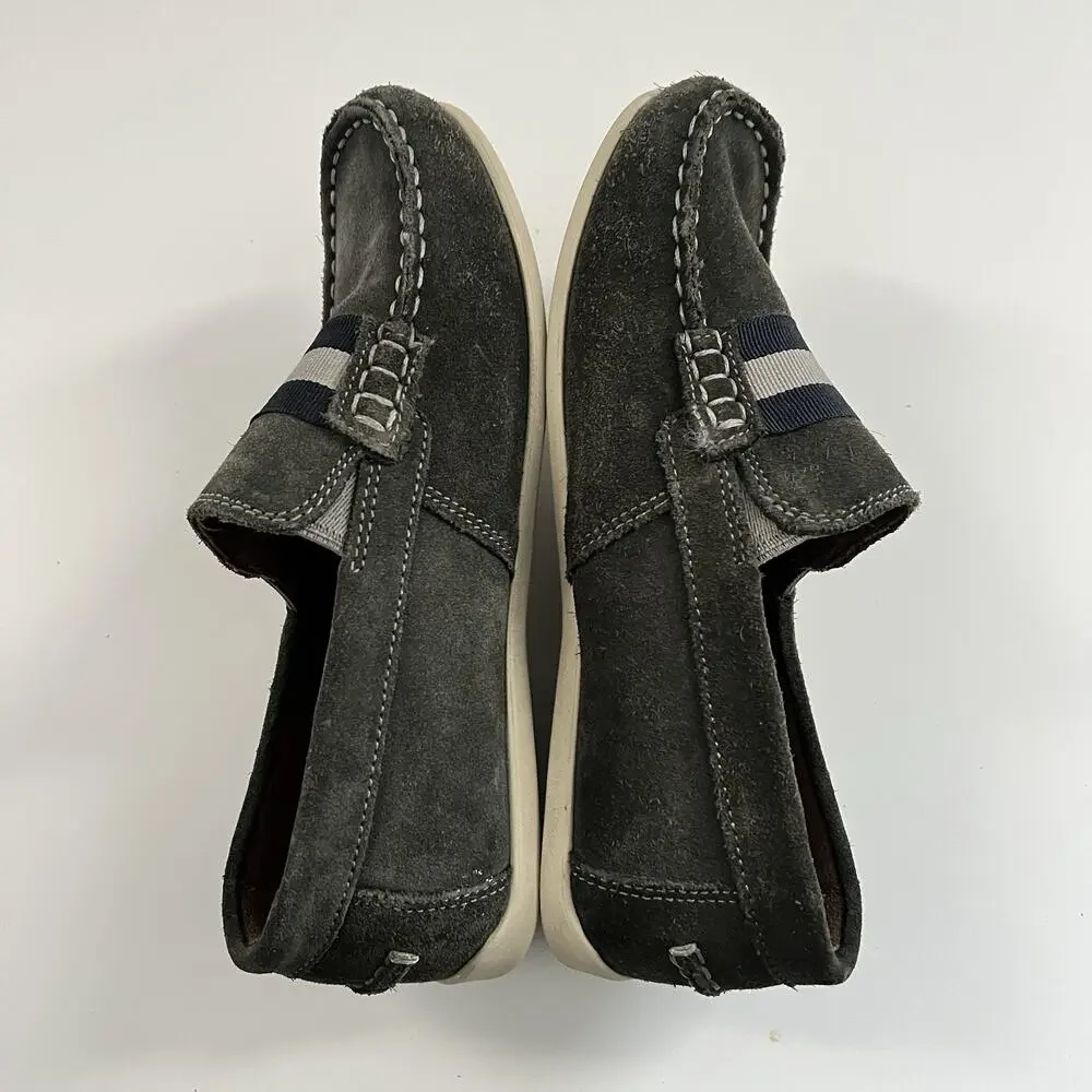 Florsheim Jasper JR Gray Suede Strap Kids Loafer 2.5M Slip-On Comfort Shoe 16680